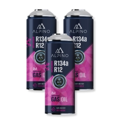 Komplet Alpino gaz do klimatyzacji 2w1 R134a/R12 (Alpino gaz+olej) (3 szt) Komplet Alpino gaz do klimatyzacji 2w1 R134a/R12 (Alpino gaz+olej) (3 szt)