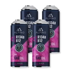 Komplet Alpino gaz do klimatyzacji 2w1 R134a/R12 (Alpino gaz+olej) (4 szt) Komplet Alpino gaz do klimatyzacji 2w1 R134a/R12 (Alpino gaz+olej) (4 szt)