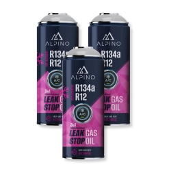 Komplet Alpino gaz do klimatyzacji 3w1 R134a/R12 (Alpino gaz+olej+uszczelniacz) (3 szt) Komplet Alpino gaz do klimatyzacji 3w1 R134a/R12 (Alpino gaz+olej+uszczelniacz) (3 szt)