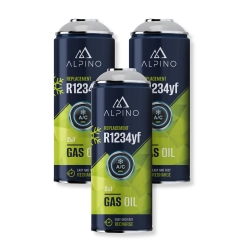 Komplet Alpino gaz do klimatyzacji 2w1 R1234yf (Alpino gaz+olej) (3 szt) Komplet Alpino gaz do klimatyzacji 2w1 R1234yf (Alpino gaz+olej) (3 szt)